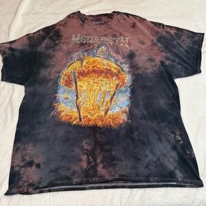 Megadeath Tie Dye T-Shirt Brockum 90s Vintage Tee, Size XL, Modern Reprint